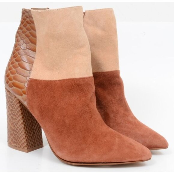 Kristin Cavallari Chinese Laundry Santorini Reptile Embossed Ankle Bootie Size 9 - Picture 4 of 10